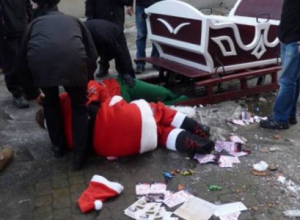 Пьяный Санта Клаус устроил ДТП на санях
