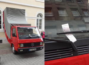 В Германии скульптуре выписали штраф за неправильную парковку