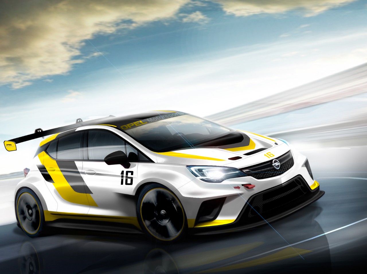 Новая Opel Astra выходит на гоночный трек