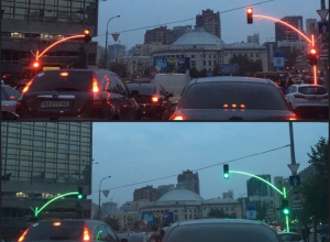 В Киеве установили необычный светофор