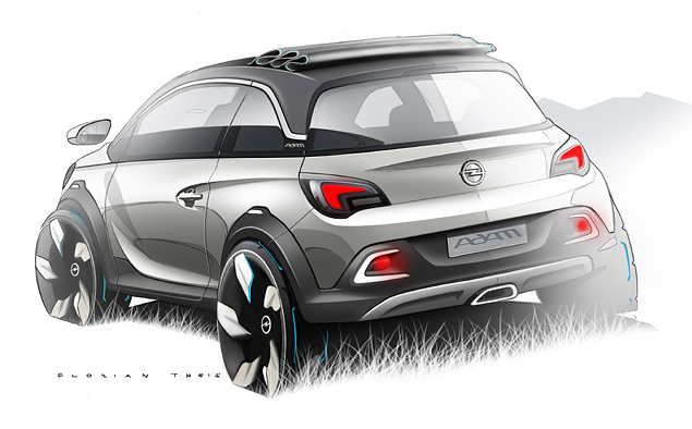 Первые скетчи Opel Adam Rocks были нарисованы во время разработки одноименного концепта к Женевскому автосалону 2013 года